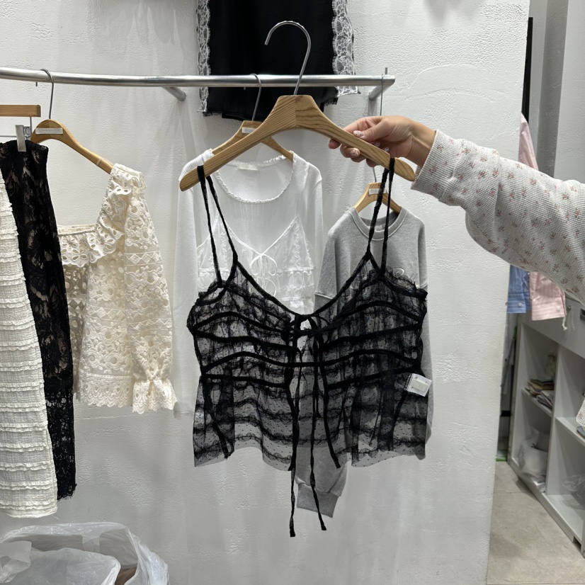 TERAIS韓國直郵㊣女裝新款熱賣休閑職業時尚推薦吊帶背心蕾絲TERAIS吊帶/背心