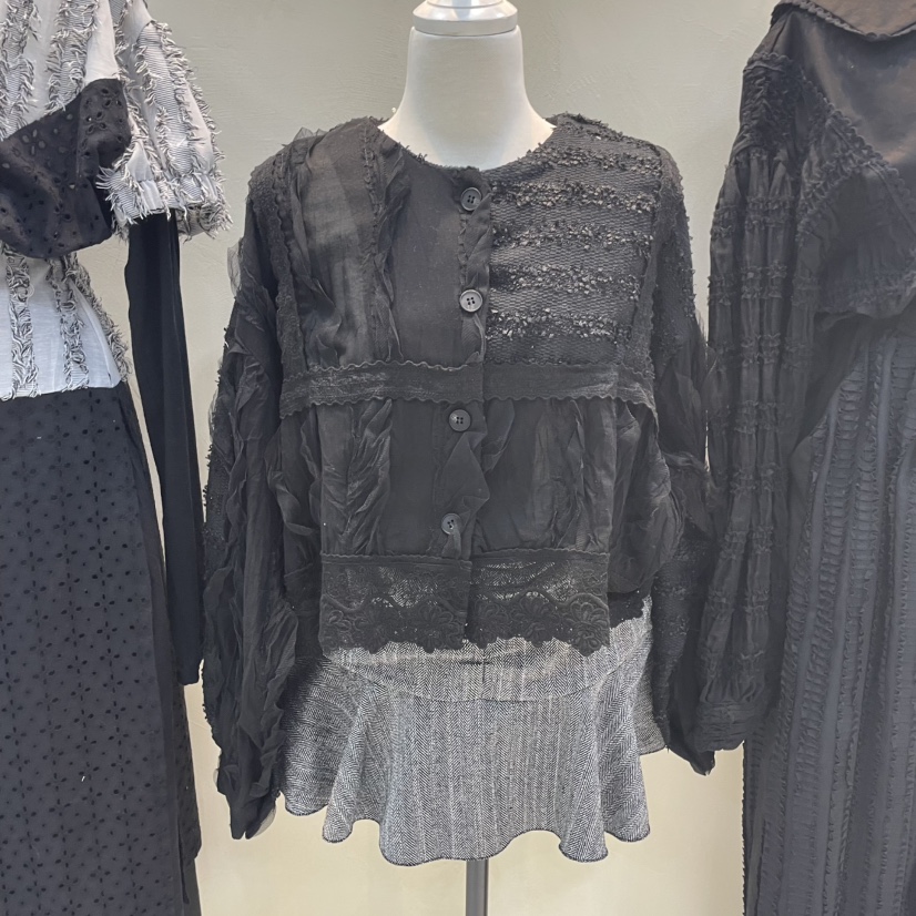 ECHOPARTY韓國㊣直郵東大門代購女裝新品熱賣25春夏襯衫蕾絲衫ECHOPARTY襯衫/蕾絲衫圖色2