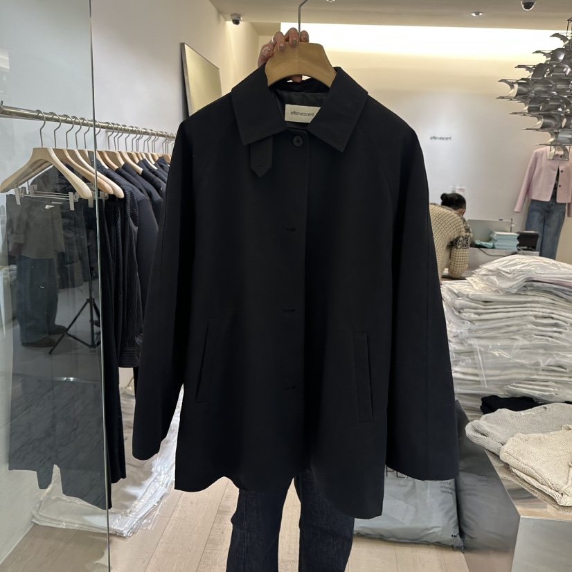 EFFERVESCENT韓國直郵㊣東大門實拍女裝新品推薦25春夏長款風衣evc/effervescent長款風衣圖色2