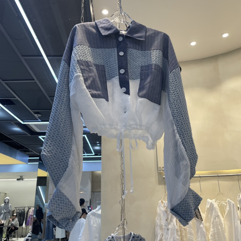 ECHOPARTY韓國直郵㊣女裝新品推薦時尚休閑熱賣25春夏襯衫蕾絲衫ECHOPARTY襯衫/蕾絲衫圖色2