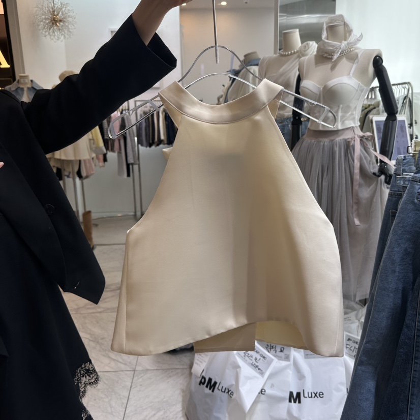 CHEAP-CHIC直郵韓國代購㊣女裝新款時尚熱賣吊帶背心蝴蝶結CHEAP-CHIC/CHARLES THE SECOND吊帶/背心