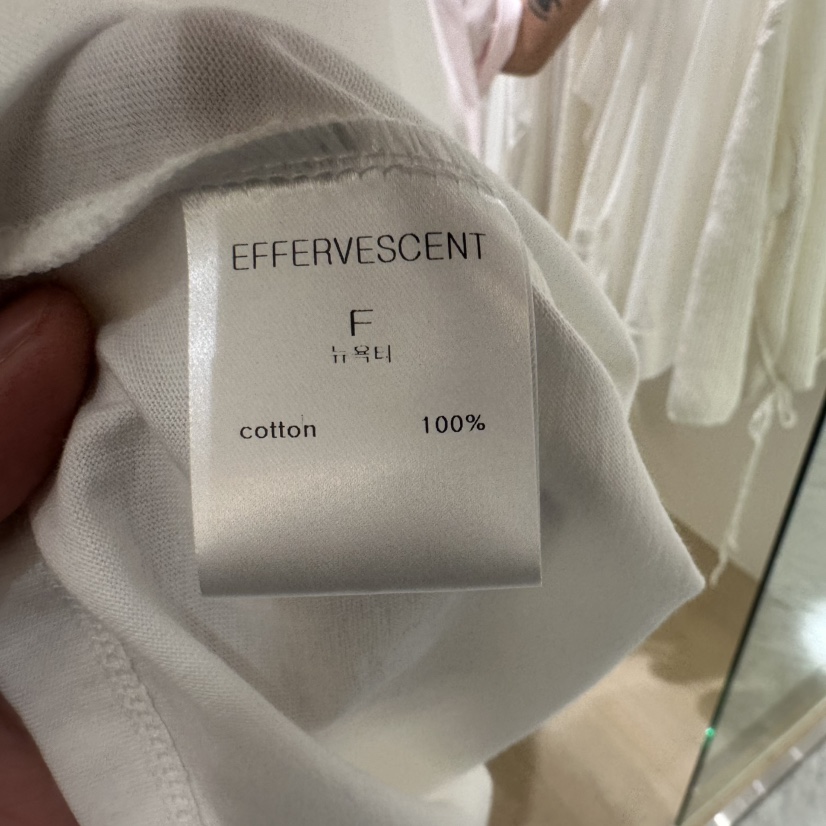 EFFERVESCENT韓國直郵㊣女裝新品職業推薦25春夏人氣休閑T恤evc/effervescentT恤