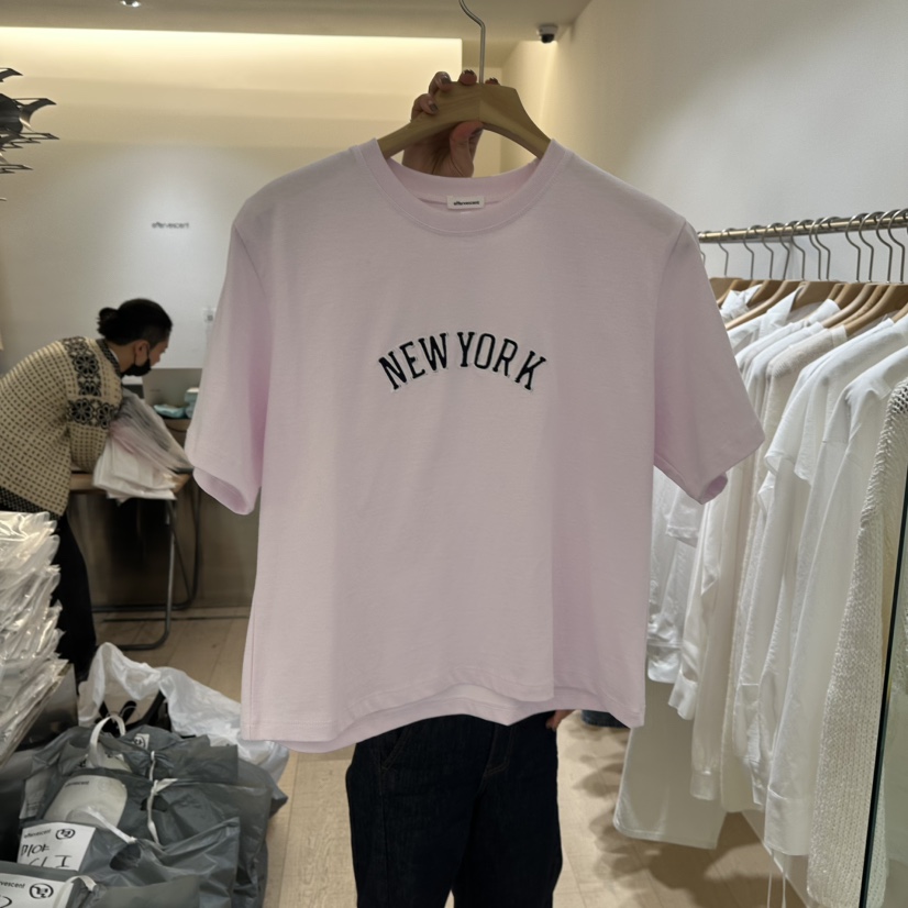 EFFERVESCENT韓國直郵㊣女裝新品職業推薦25春夏人氣休閑T恤evc/effervescentT恤圖色2