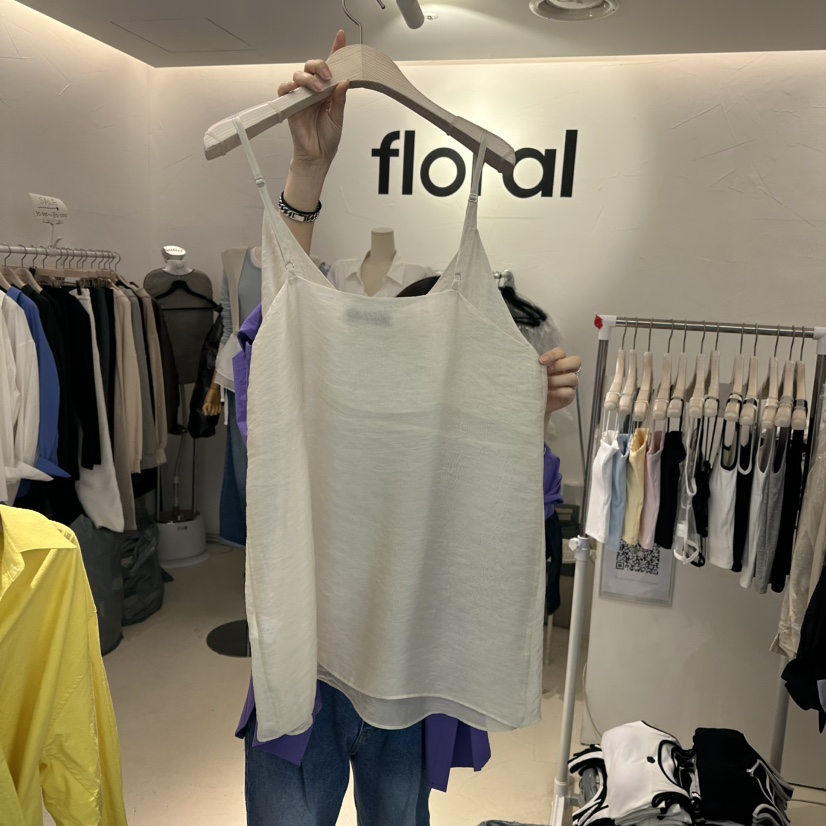 FLORAL韓國直郵㊣女裝新品25春夏休閑時尚人氣職業吊帶背心FLORAL吊帶/背心