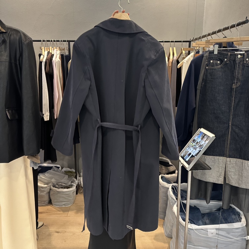 FLAMME TOIT韓國㊣直郵東大門代購女裝新款25春夏長款風衣FLAMME TOIT長款風衣