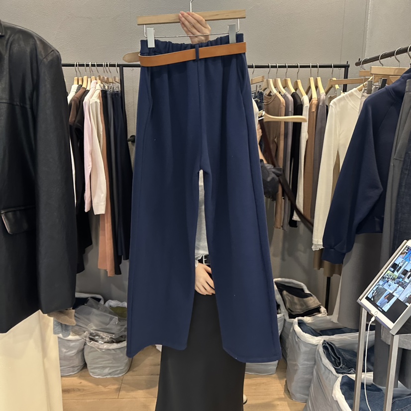 FLAMME TOIT韓國直郵㊣東大門實拍女裝新品熱賣休閑褲不含腰帶FLAMME TOIT休閑褲