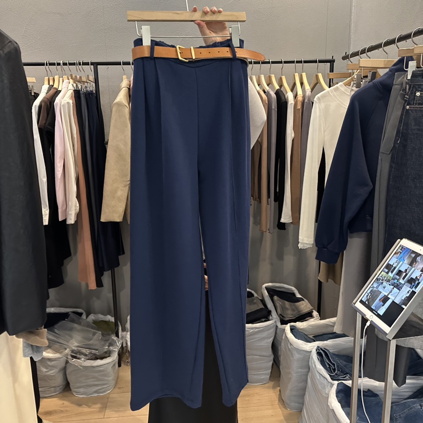 FLAMME TOIT韓國直郵㊣東大門實拍女裝新品熱賣休閑褲不含腰帶FLAMME TOIT休閑褲圖色2