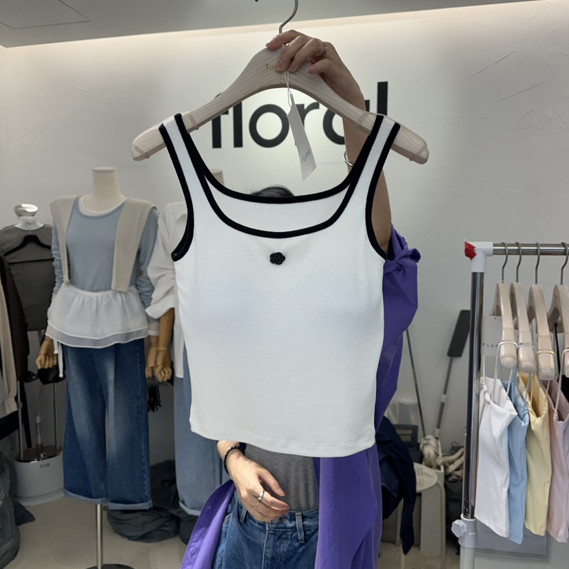 FLORAL韓國直郵㊣東大門實拍女裝新品職業熱賣人氣吊帶背心FLORAL吊帶/背心