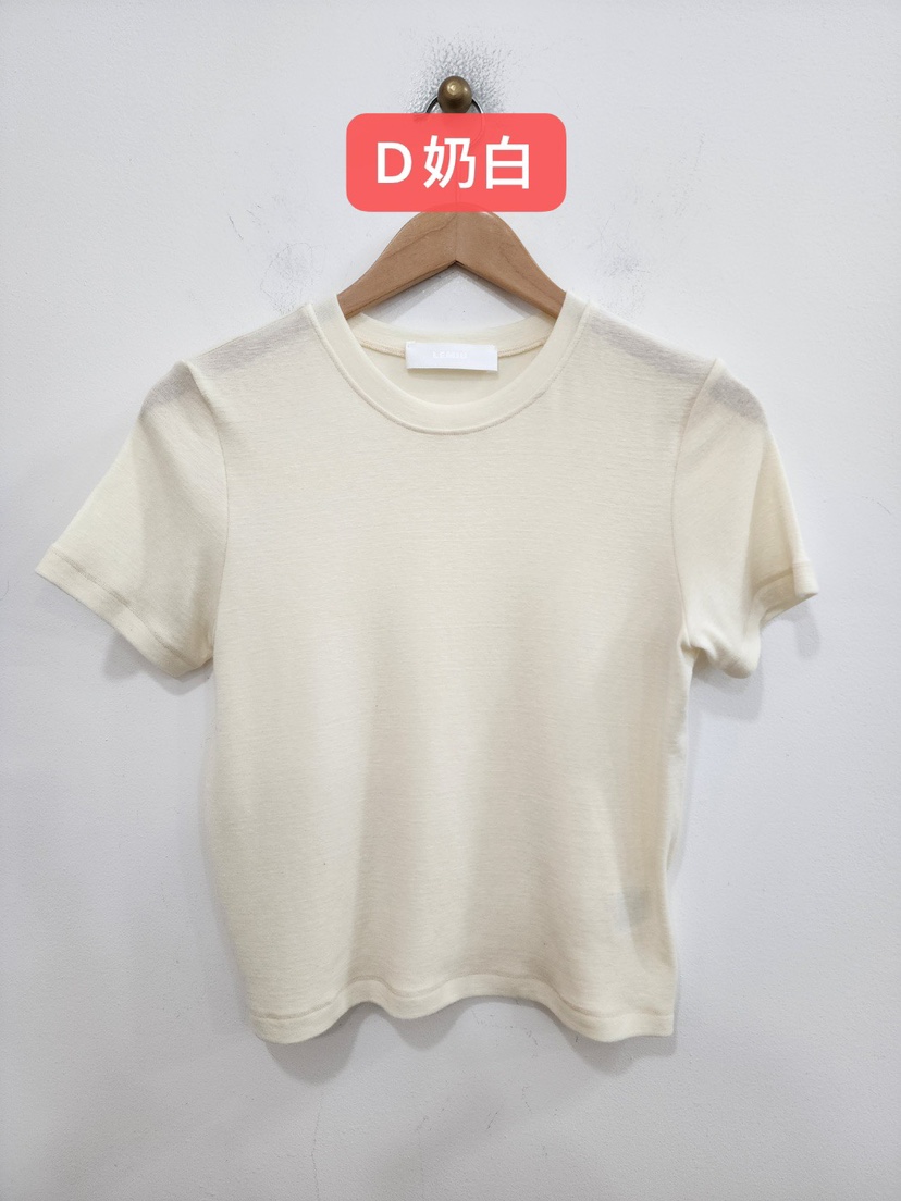 LE MIU韓國直郵㊣女裝新款熱賣休閑時尚人氣25春夏T恤羊毛LE_MIUT恤圖色4