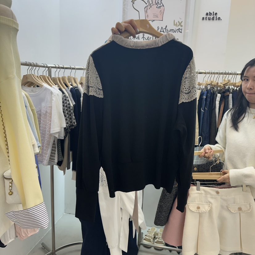 ABLESTUDIO韓國直郵㊣女裝新款推薦熱賣時尚25春夏襯衫蕾絲衫ABLE STUDIO襯衫/蕾絲衫