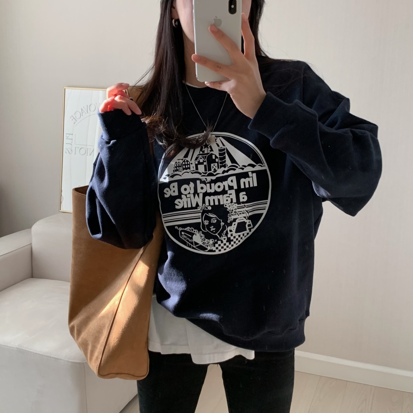 FROMJINI韓國直郵㊣女裝新品休閑人氣時尚熱賣25春夏職業衛衣FROMJINI衛衣