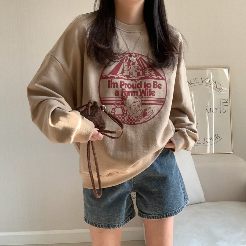 FROMJINI韓國直郵㊣女裝新品休閑人氣時尚熱賣25春夏職業衛衣FROMJINI衛衣