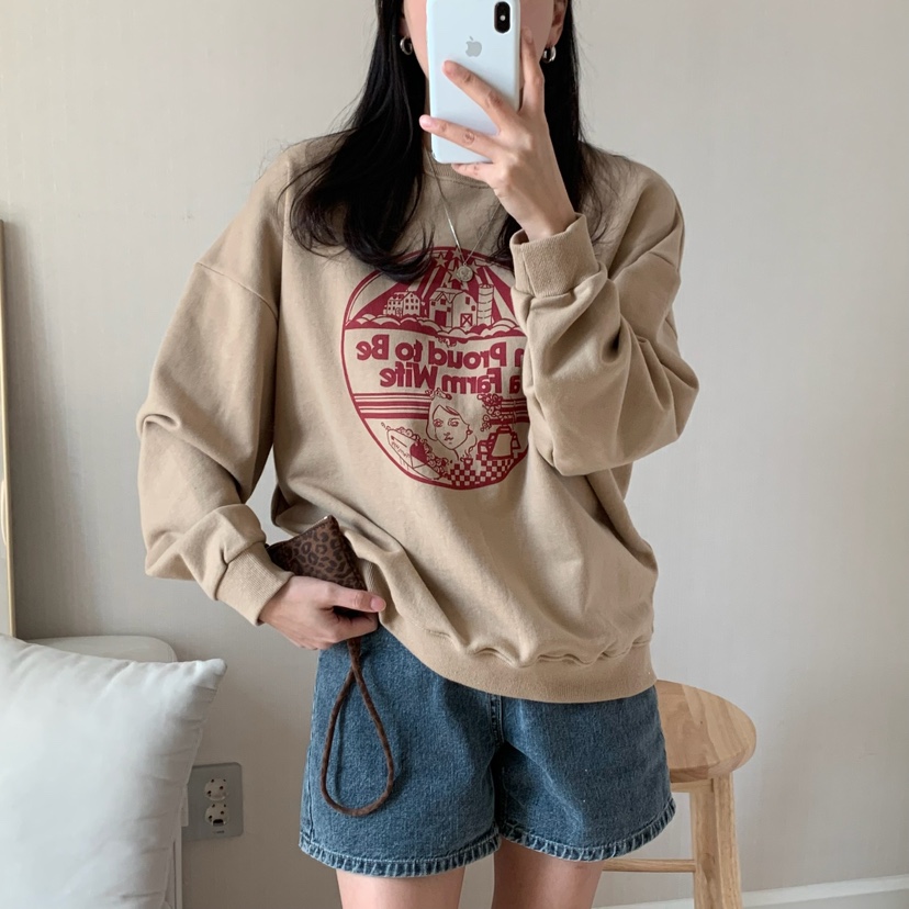 FROMJINI韓國直郵㊣女裝新品休閑人氣時尚熱賣25春夏職業衛衣FROMJINI衛衣