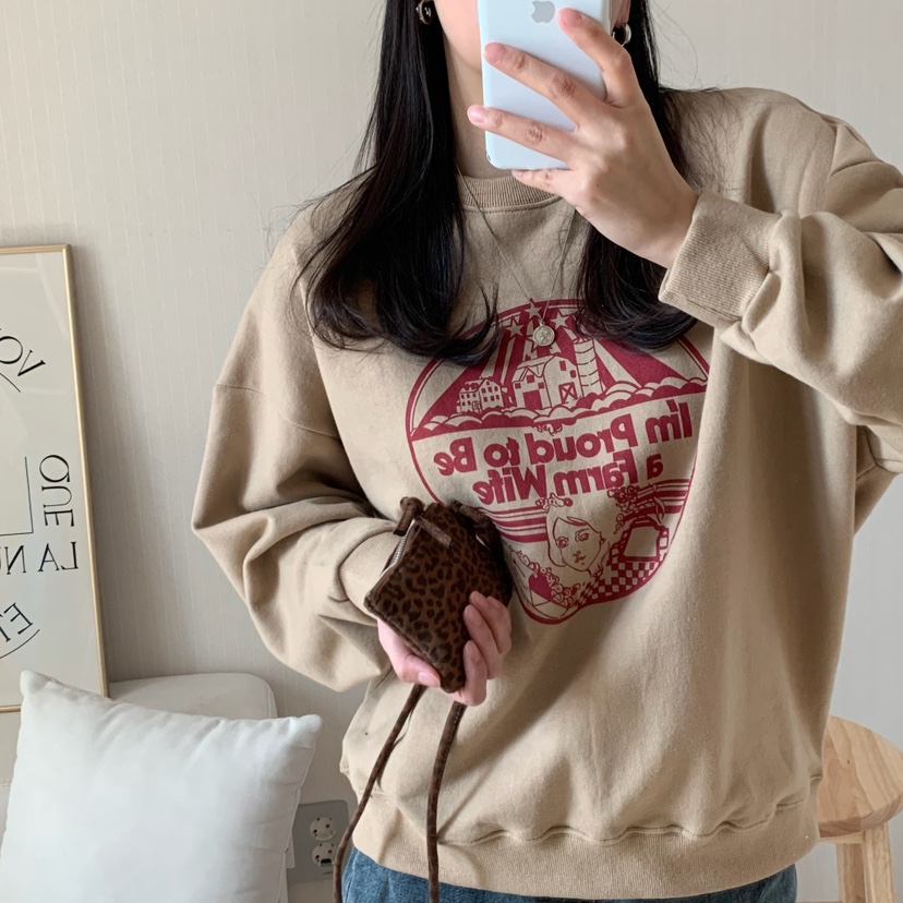 FROMJINI韓國直郵㊣女裝新品休閑人氣時尚熱賣25春夏職業衛衣FROMJINI衛衣