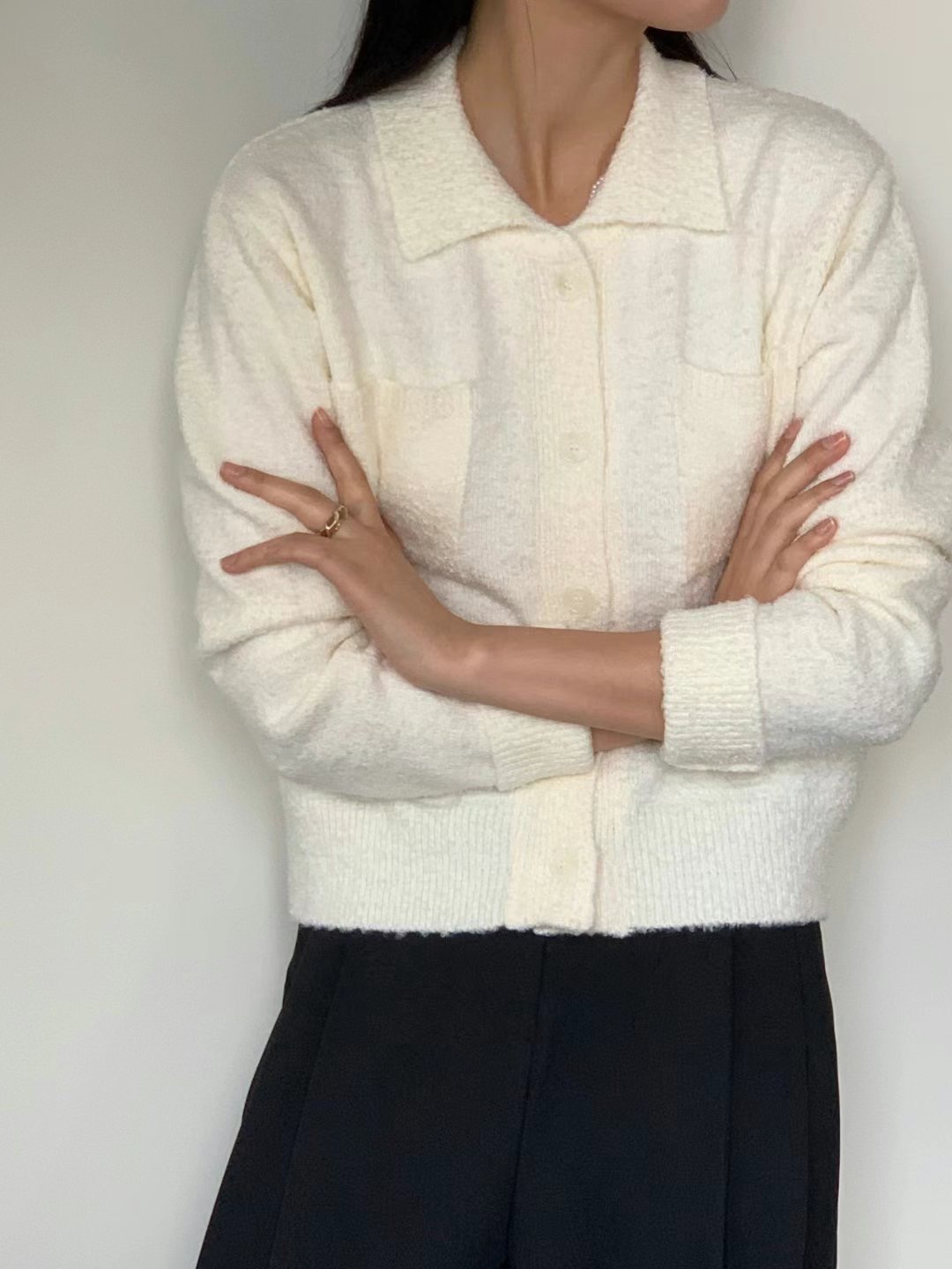 WEEKPLAN韓國代購女士新款推薦時尚25春夏熱賣職業休閑針織衫WEEKPLAN針織衫圖色1