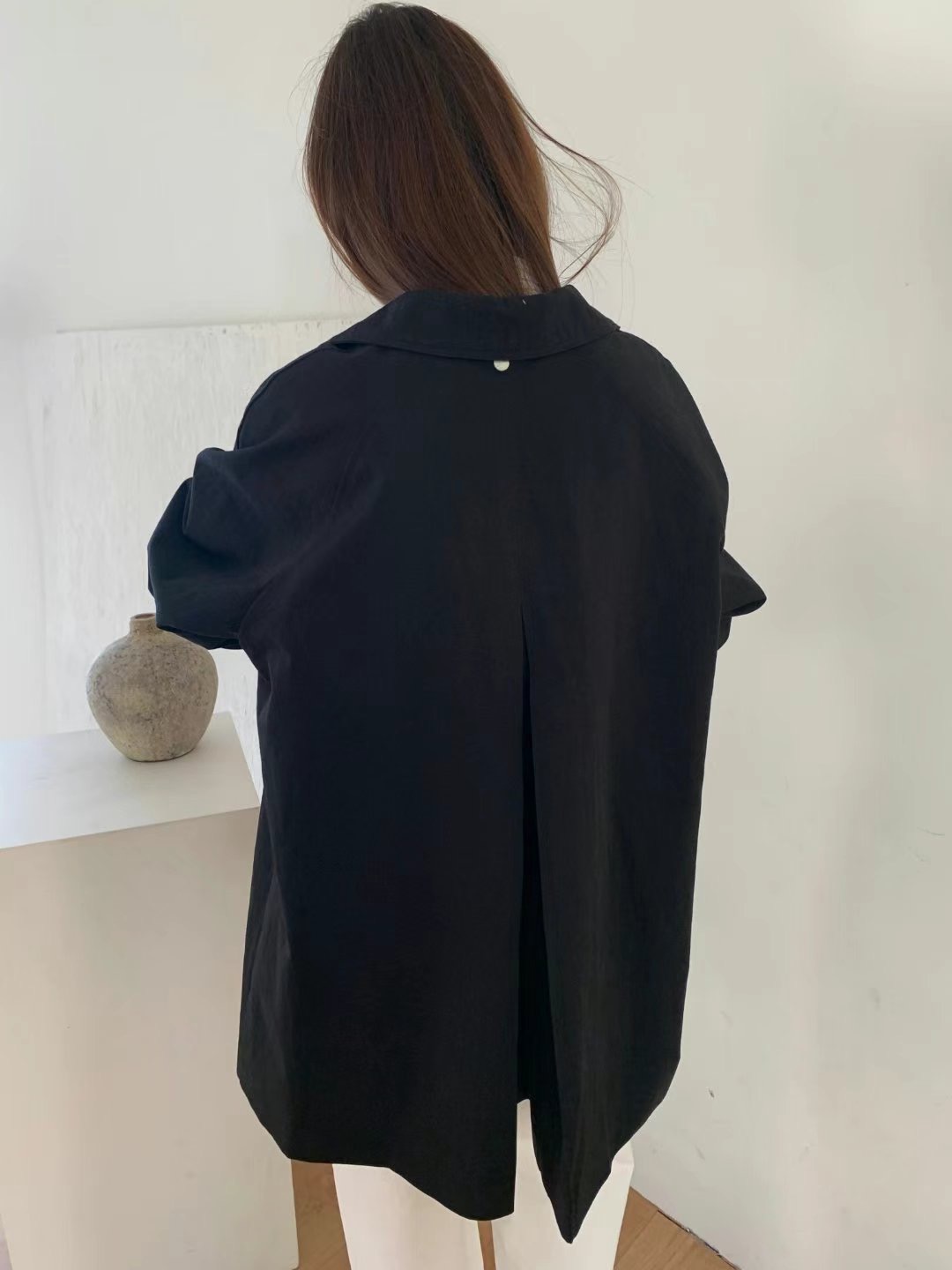 POMELO東大門代購女士新品25春夏職業真品休閑推薦長款風衣POMELO長款風衣