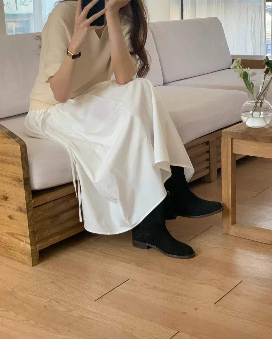 POMELO東大門實拍女士新品休閑25春夏人氣熱賣真品時尚長裙POMELO長裙