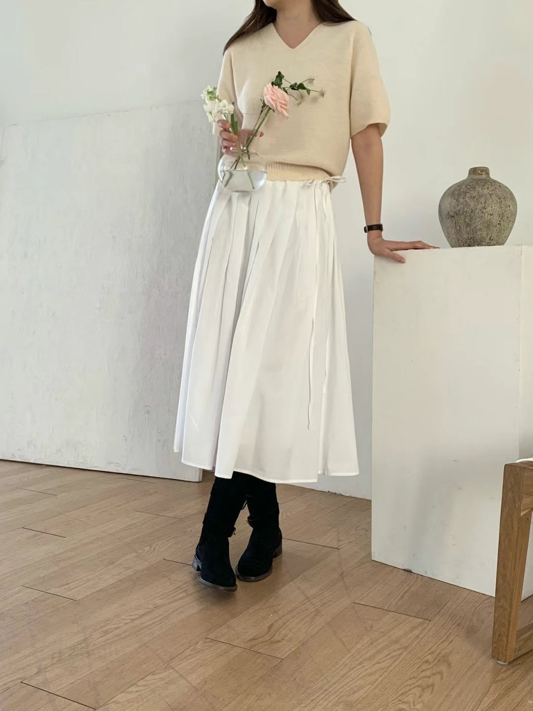POMELO東大門實拍女士新品休閑25春夏人氣熱賣真品時尚長裙POMELO長裙