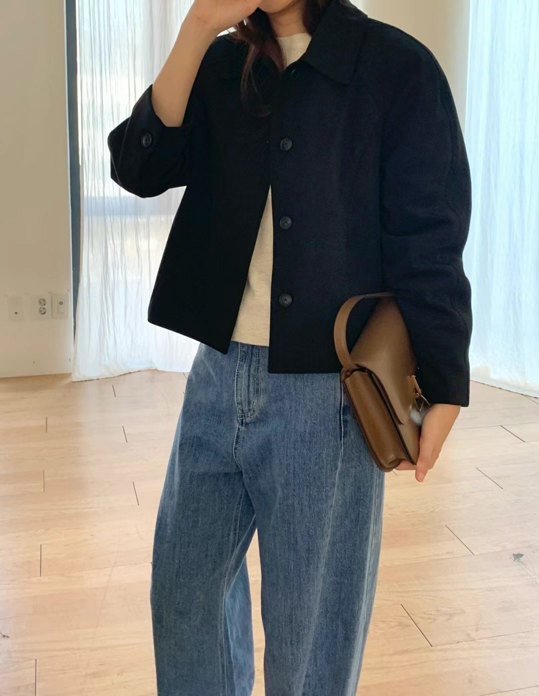 POMELO韓國代購女裝新款真品推薦熱賣職業時尚25春夏牛仔褲POMELO牛仔褲