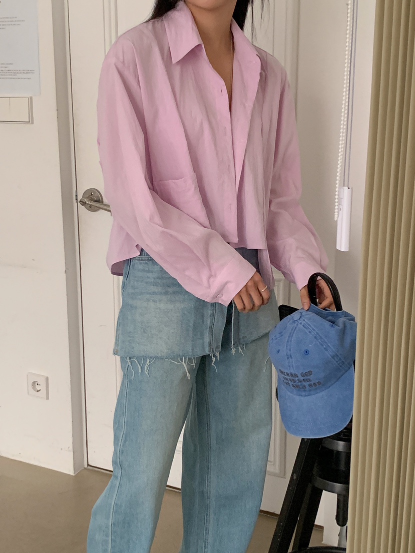 MILLIMETER韓國直郵女士新款25春夏時尚真品人氣襯衫蕾絲衫MILLIMETER襯衫/蕾絲衫