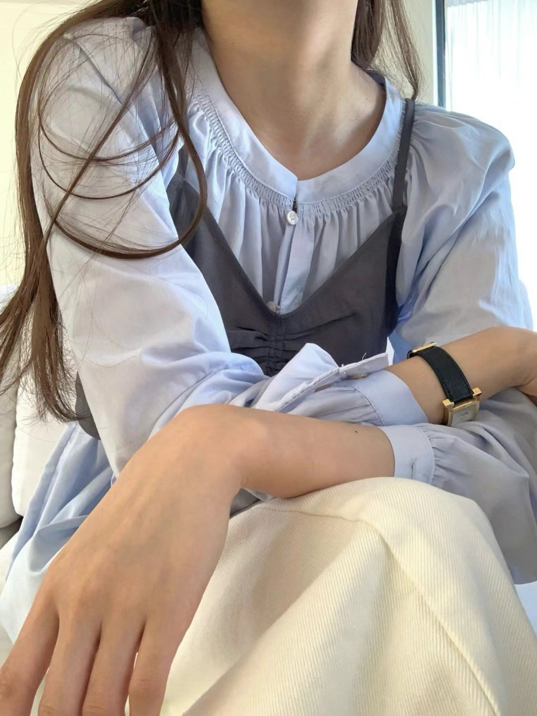 POMELO東大門直郵女士新品人氣推薦時尚25春夏休閑襯衫蕾絲衫POMELO襯衫/蕾絲衫