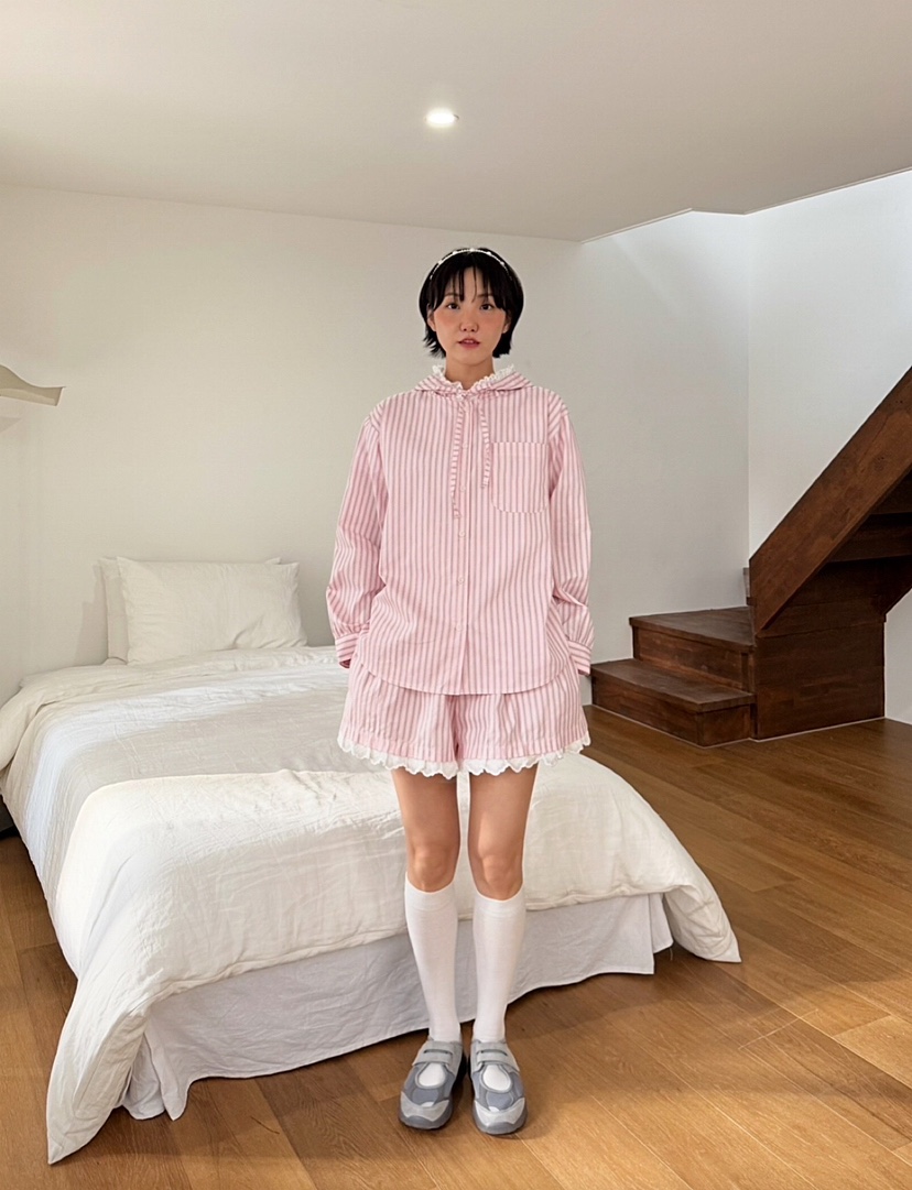 HEYJUDE韓國代購女士新品熱賣職業25春夏時尚人氣襯衫蕾絲衫HEYJUDE襯衫/蕾絲衫