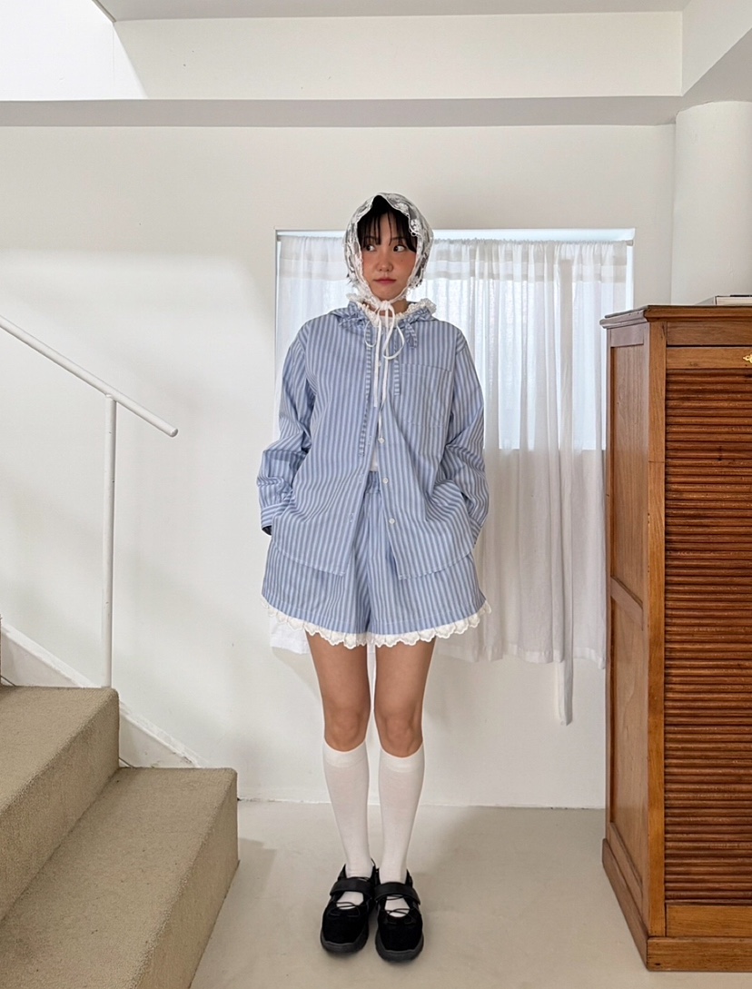 HEYJUDE韓國代購女士新品熱賣職業25春夏時尚人氣襯衫蕾絲衫HEYJUDE襯衫/蕾絲衫