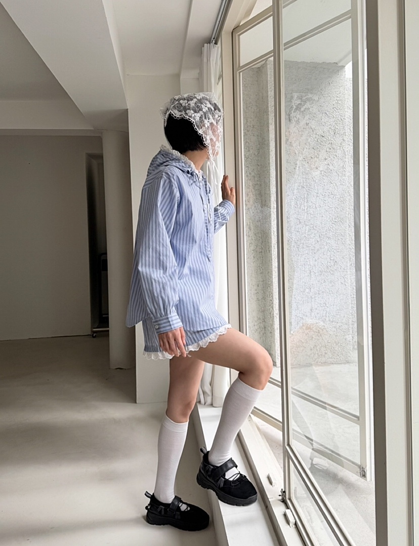 HEYJUDE韓國代購女士新品熱賣職業25春夏時尚人氣襯衫蕾絲衫HEYJUDE襯衫/蕾絲衫