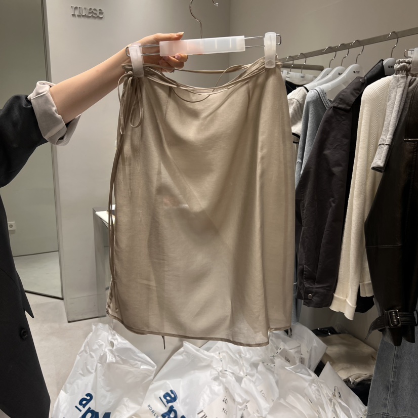 NUESE直郵韓國代購㊣女裝新品休閑25春夏熱賣職業半身裙中短裙NUESE半身裙/中短裙