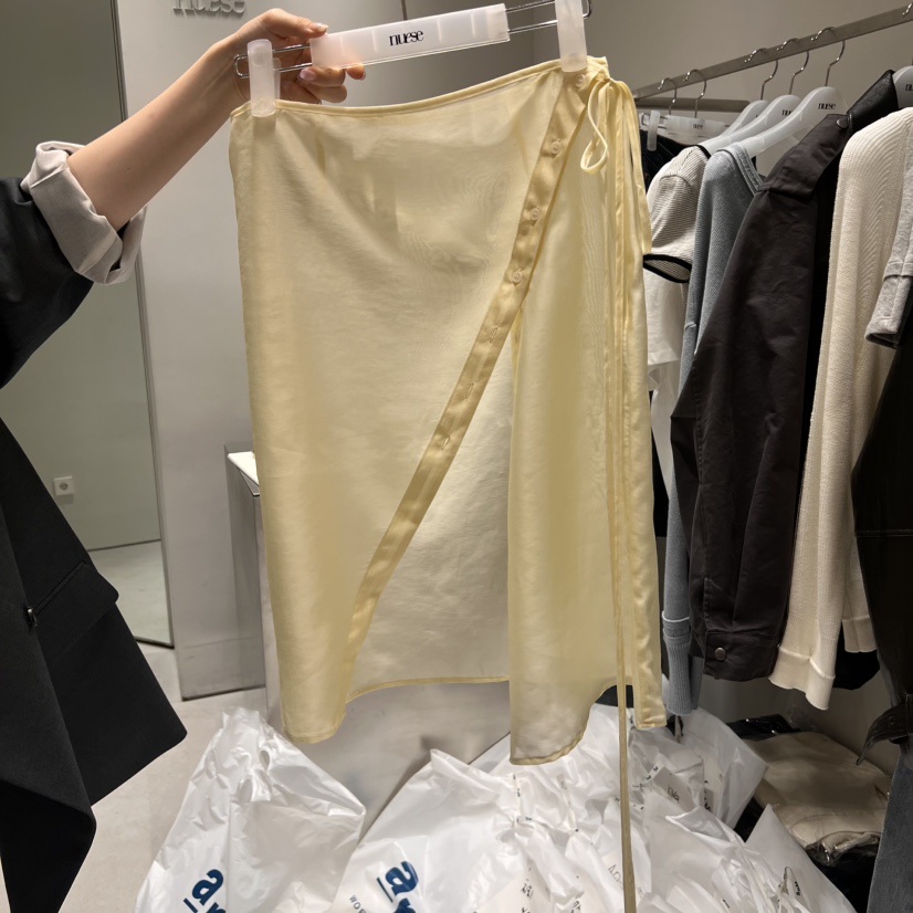 NUESE直郵韓國代購㊣女裝新品休閑25春夏熱賣職業半身裙中短裙NUESE半身裙/中短裙圖色3