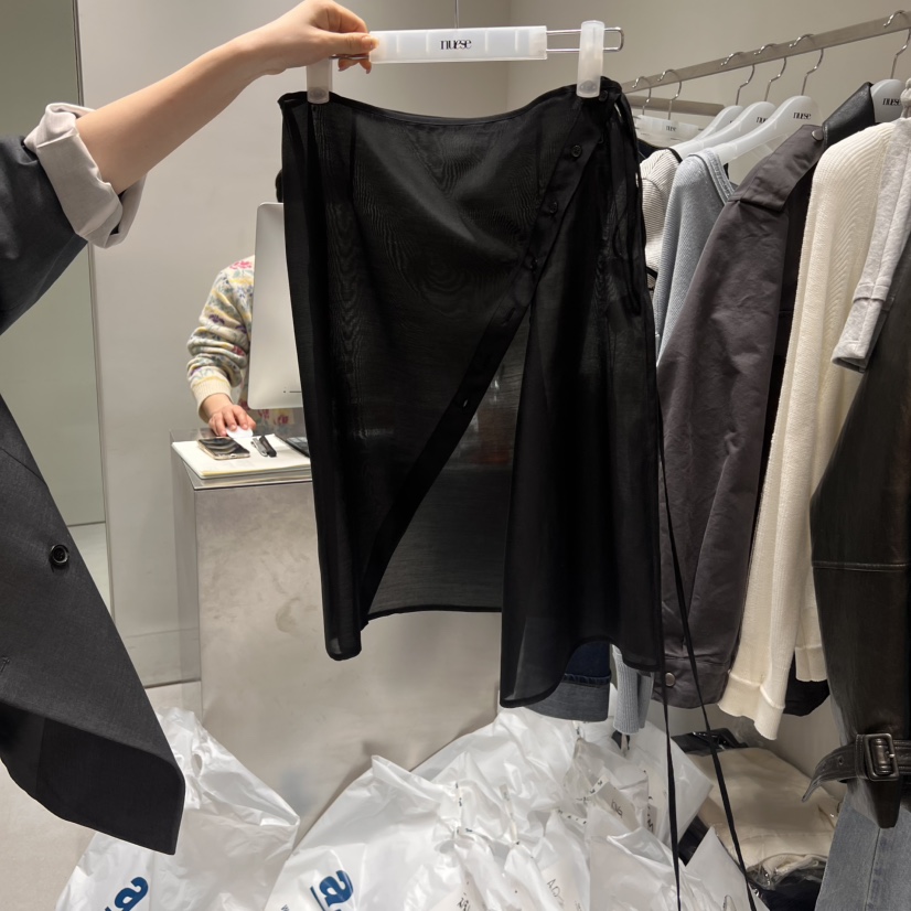 NUESE直郵韓國代購㊣女裝新品休閑25春夏熱賣職業半身裙中短裙NUESE半身裙/中短裙圖色4