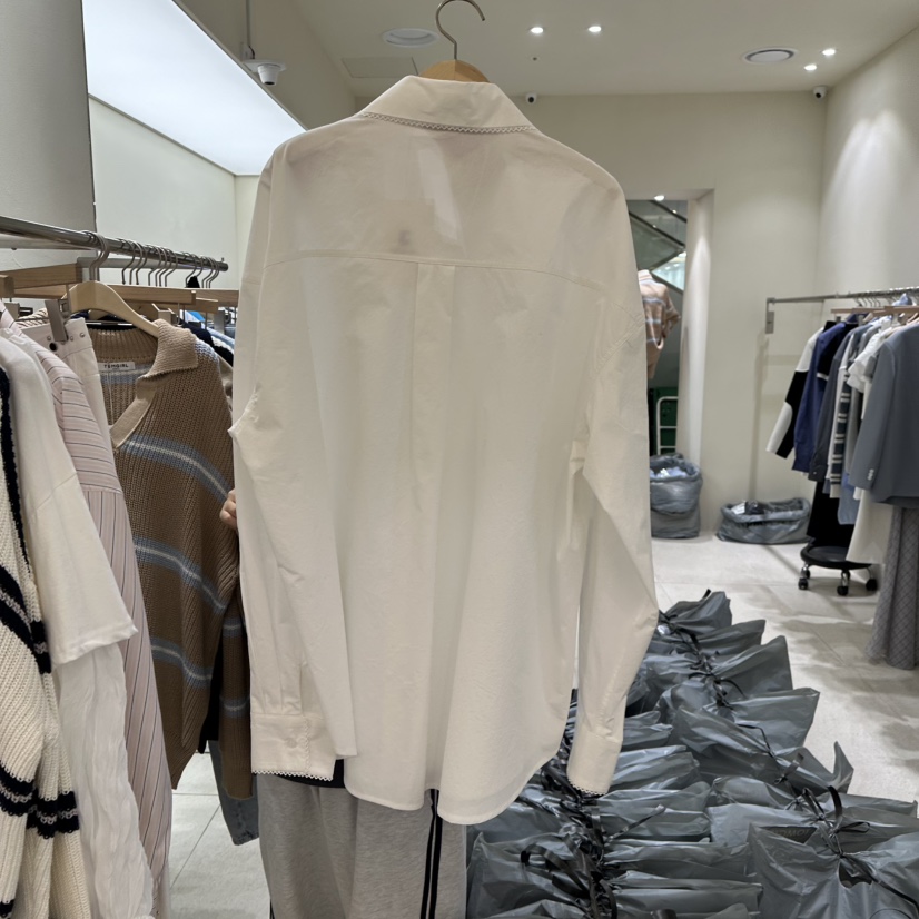 TOMGIRL韓國直郵㊣東大門實拍女裝新品熱賣時尚25春夏襯衫蕾絲衫TOMGIRL襯衫/蕾絲衫