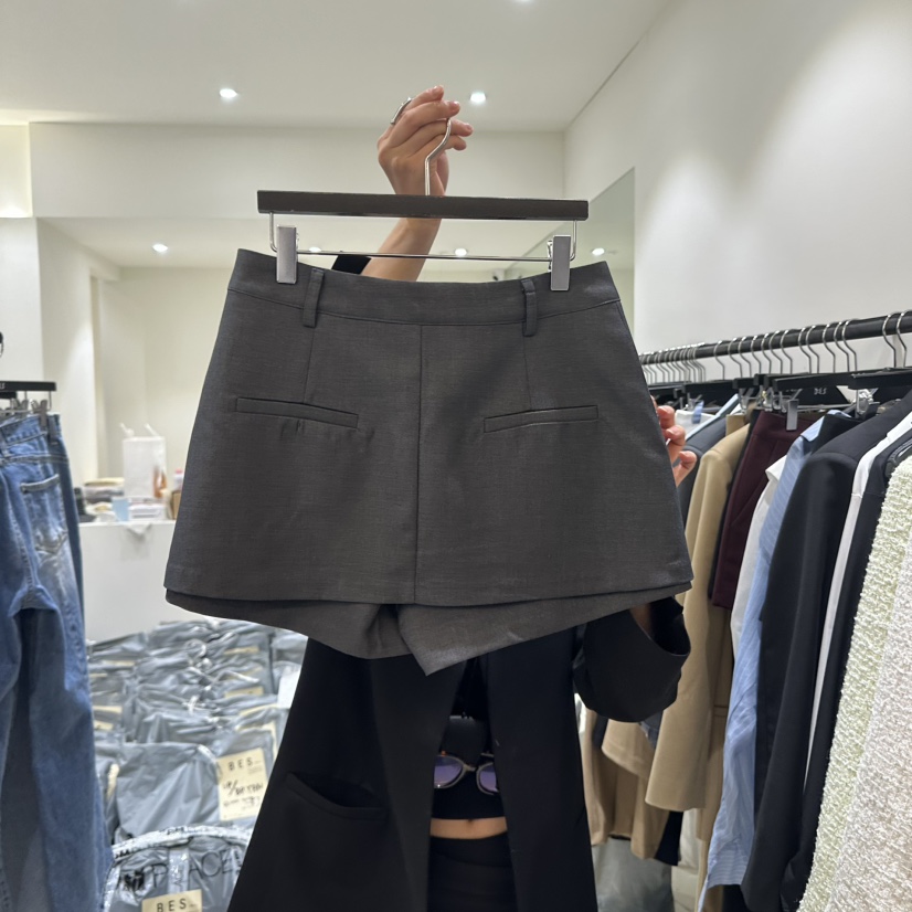 BES韓國直郵㊣東大門實拍女裝新品休閑熱賣時尚職業25春夏裙褲BES裙褲