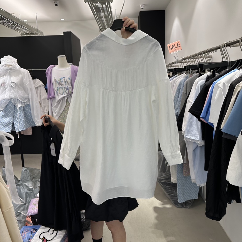 A.CES韓國㊣直郵東大門代購女裝新品推薦職業25春夏襯衫蕾絲衫A.CES襯衫/蕾絲衫