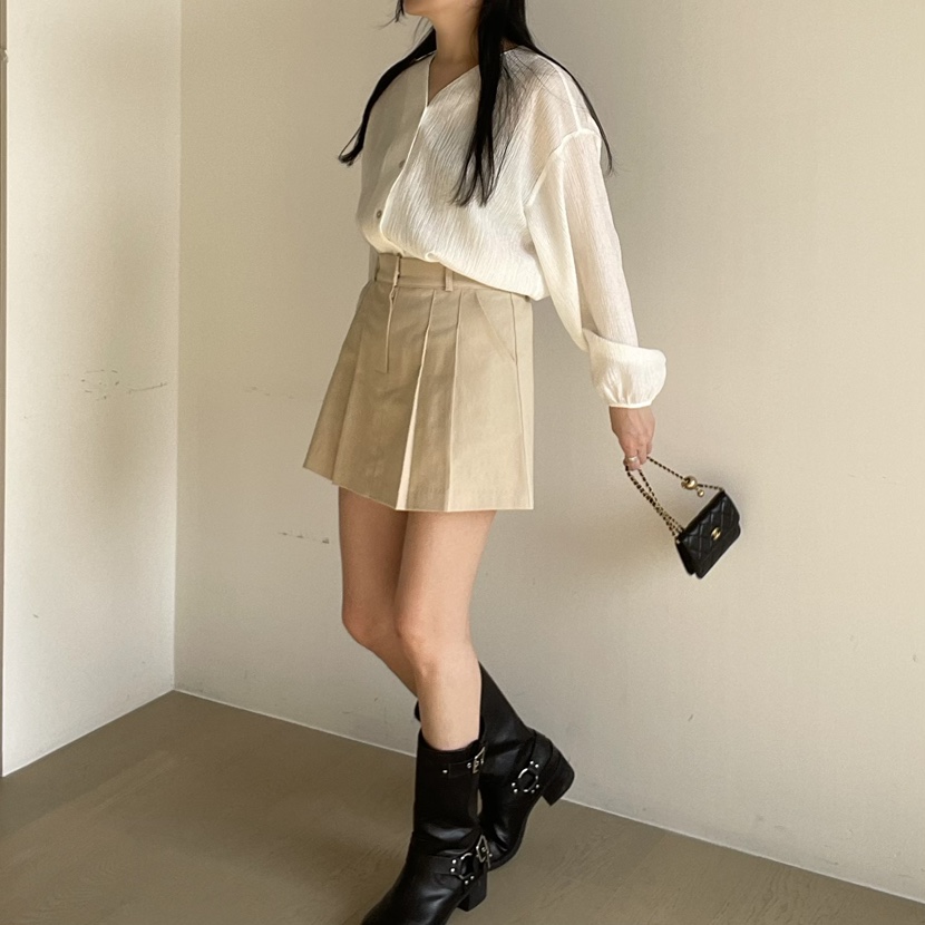 ALLVIBE韓國直郵㊣東大門實拍女裝新品職業時尚推薦25春夏短裙ALLVIBE短裙