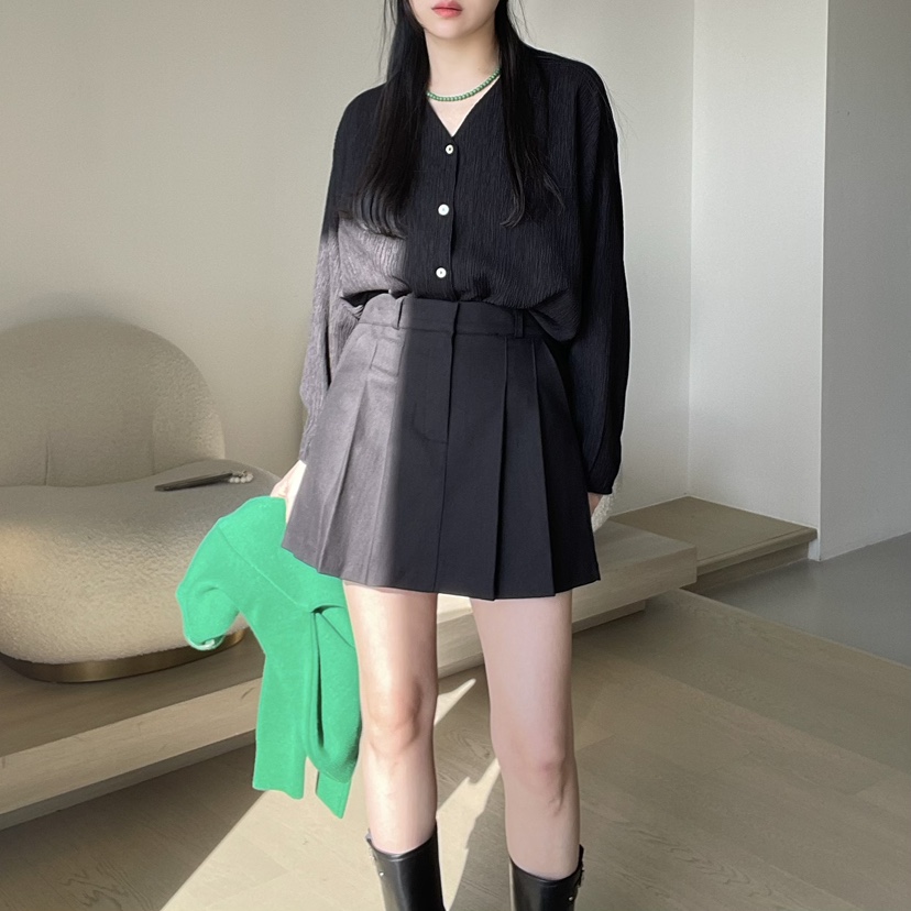 ALLVIBE韓國直郵㊣東大門實拍女裝新品職業時尚推薦25春夏短裙ALLVIBE短裙