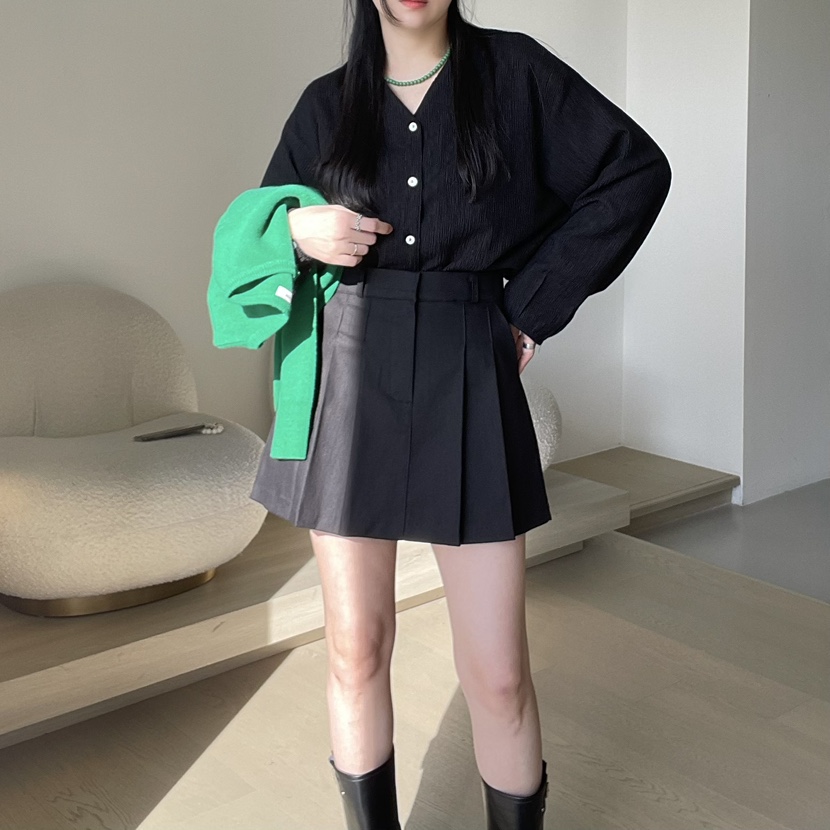 ALLVIBE韓國直郵㊣東大門實拍女裝新品職業時尚推薦25春夏短裙ALLVIBE短裙