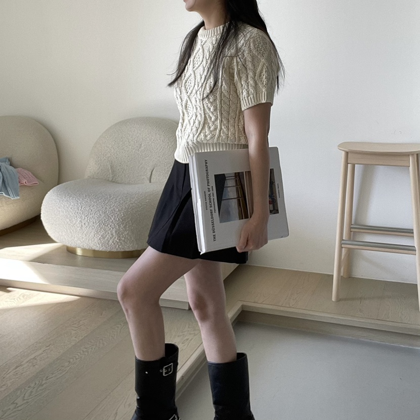 ALLVIBE直郵韓國代購㊣女裝新品人氣時尚推薦25春夏職業針織衫ALLVIBE針織衫
