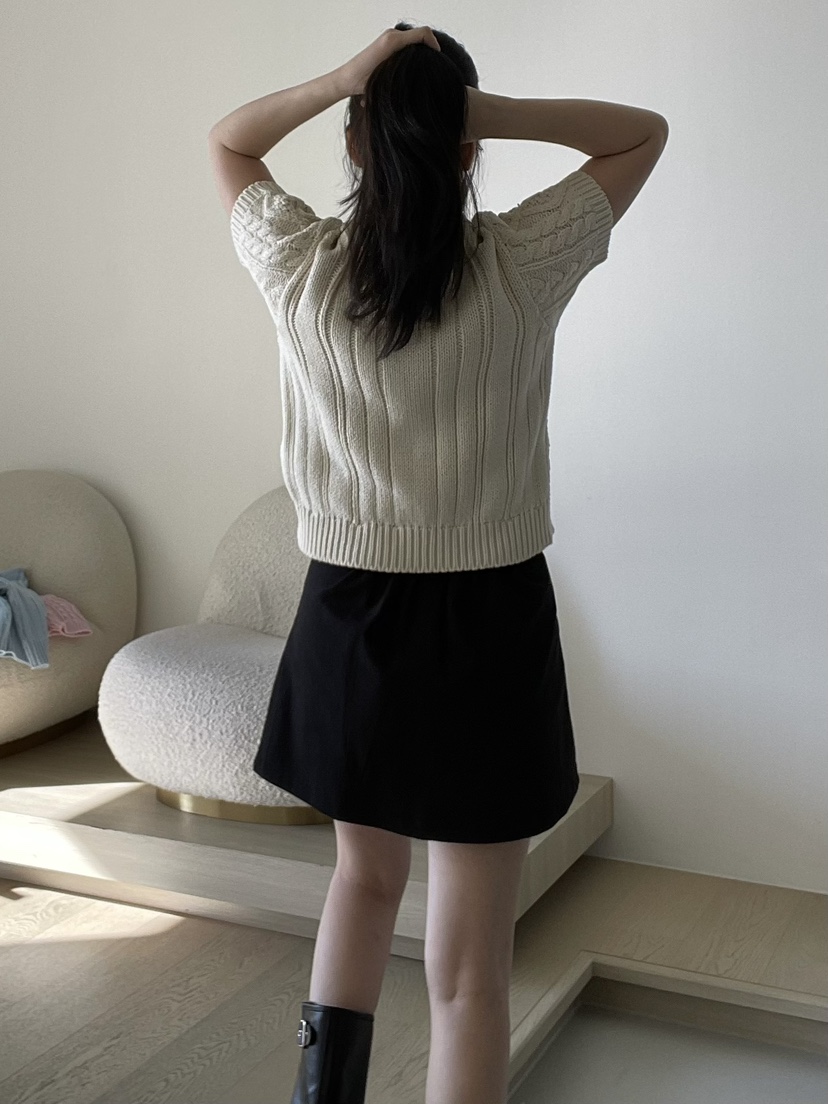 ALLVIBE直郵韓國代購㊣女裝新品人氣時尚推薦25春夏職業針織衫ALLVIBE針織衫