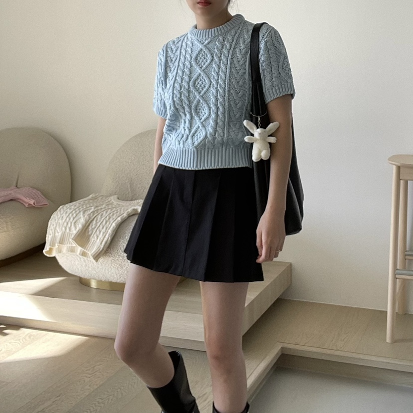 ALLVIBE直郵韓國代購㊣女裝新品人氣時尚推薦25春夏職業針織衫ALLVIBE針織衫