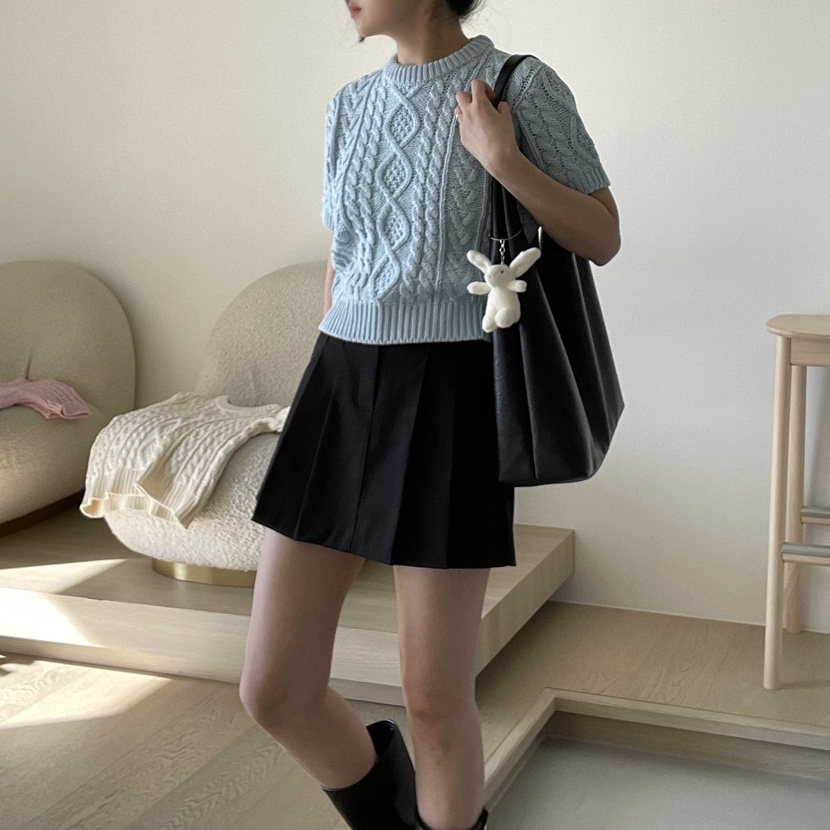 ALLVIBE直郵韓國代購㊣女裝新品人氣時尚推薦25春夏職業針織衫ALLVIBE針織衫