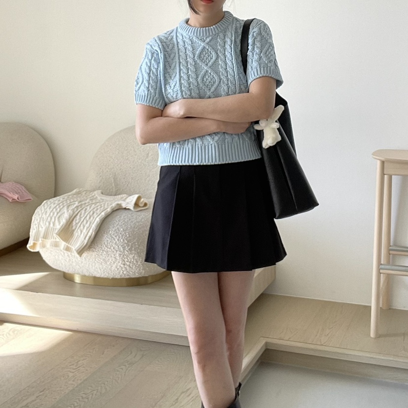 ALLVIBE直郵韓國代購㊣女裝新品人氣時尚推薦25春夏職業針織衫ALLVIBE針織衫