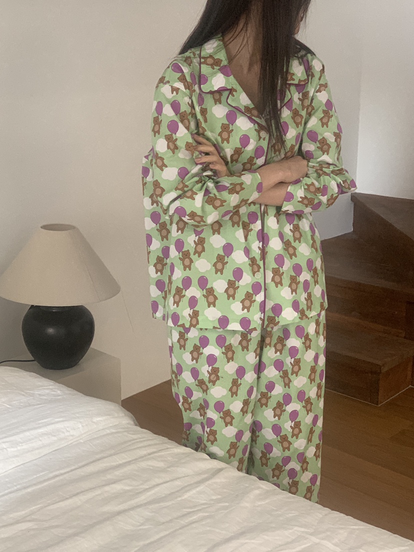 LOGARDEN韓國直郵㊣東大門實拍女裝新品人氣推薦睡衣兩件套LO GARDEN睡衣