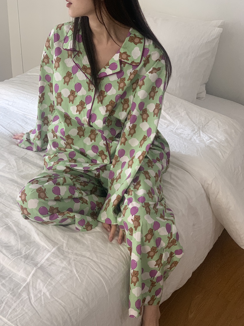 LOGARDEN韓國直郵㊣東大門實拍女裝新品人氣推薦睡衣兩件套LO GARDEN睡衣