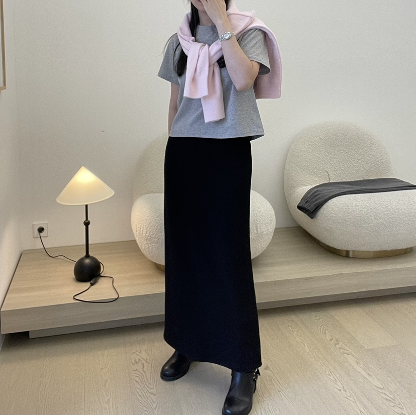 ALLVIBE韓國直郵㊣東大門實拍女裝新款人氣休閑職業熱賣長裙ALLVIBE長裙圖色2