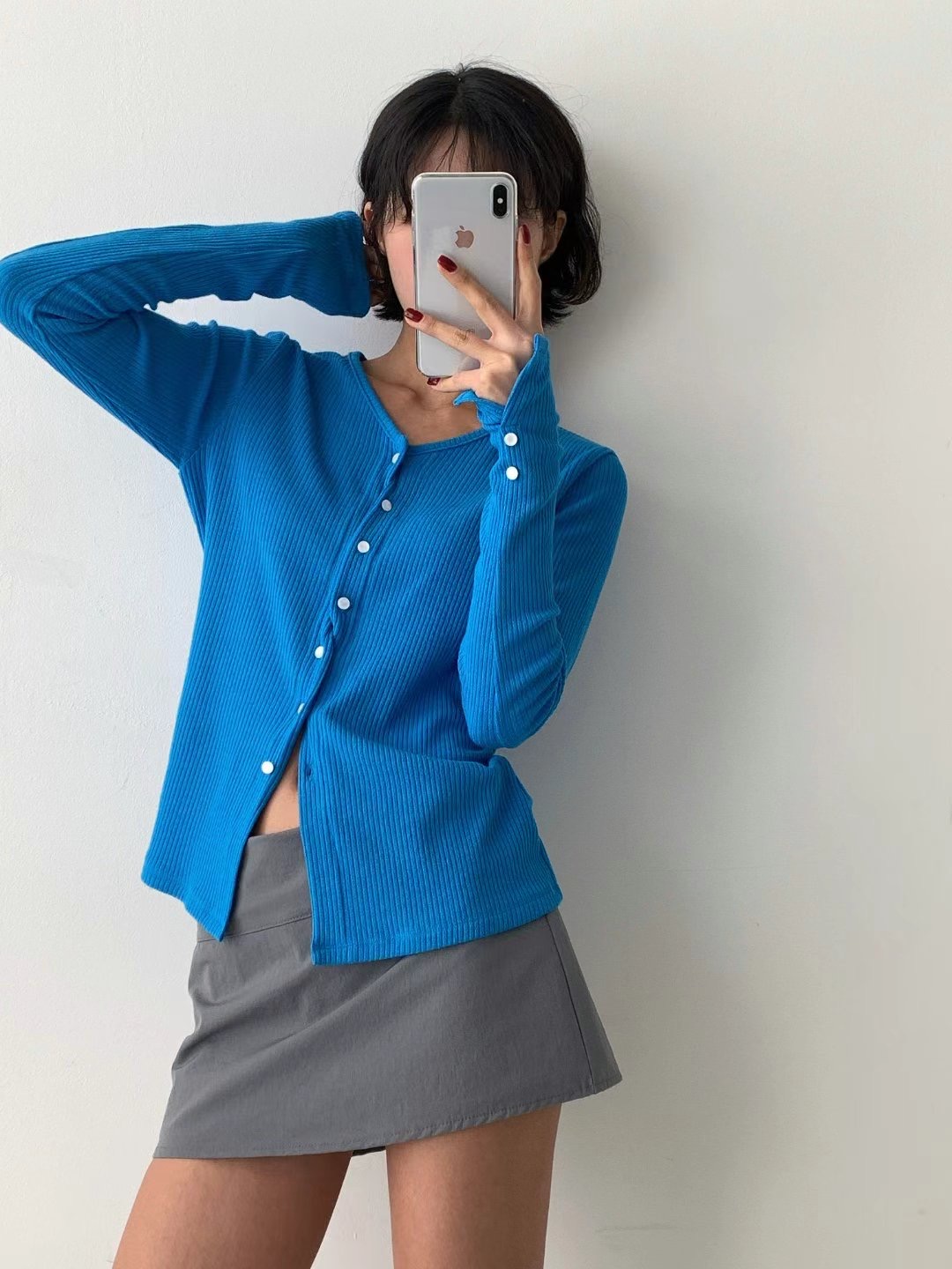 GUSSINE直郵韓國代購㊣女裝新款休閑時尚推薦25春夏職業針織衫GUSSINE針織衫