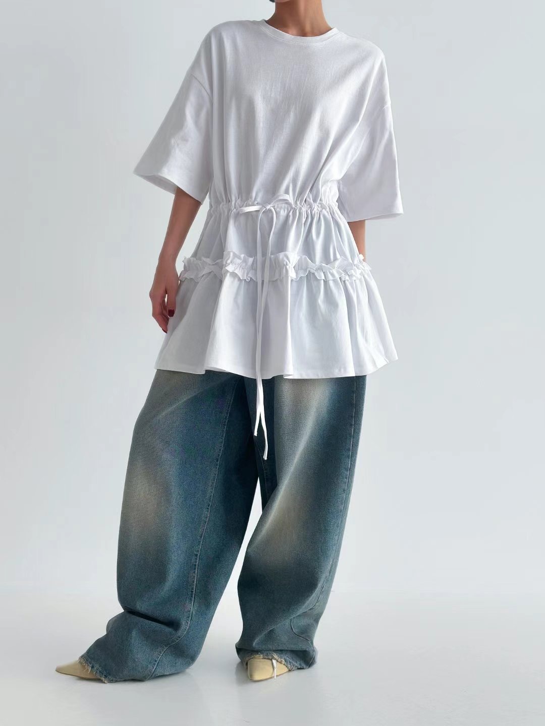 GUSSINE韓國㊣直郵東大門代購女裝新品25春夏熱賣襯衫蕾絲衫GUSSINE襯衫/蕾絲衫