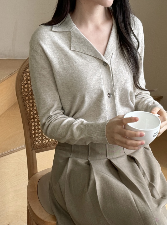 I BLLE韓國直郵㊣女裝新品時尚人氣推薦25春夏職業熱賣針織衫I BLLE針織衫