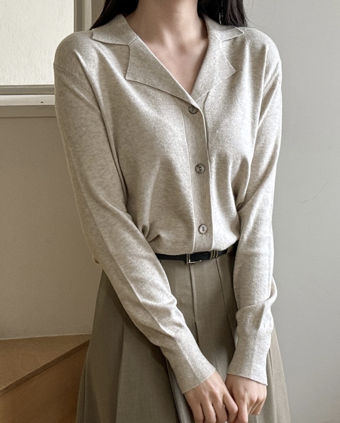 I BLLE韓國直郵㊣女裝新品時尚人氣推薦25春夏職業熱賣針織衫I BLLE針織衫