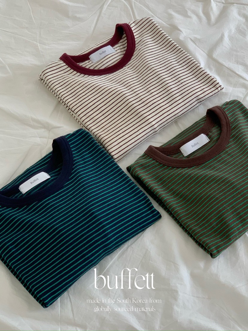 BUFFETT直郵韓國代購㊣女裝新款休閑熱賣25春夏職業時尚T恤BUFFETTT恤